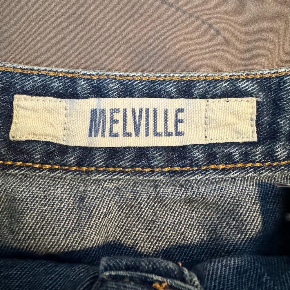 Melville Denim Snap-Front Skirt – Size 26 - Picture 4 of 10